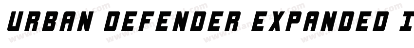 Urban Defender Expanded Italic Expa字体转换